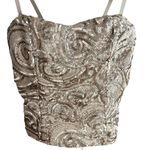 Body Central Sequined Tank Top with Smocked Back Photo 3