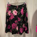 Talbots Cute black floral pleated whimsigoth meets schoolgirl a-line skirt  boho Photo 9