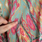 Easel Boho Ikat Butterfly Sleeve Tunic Top Medium Multicolor Festival Colorful Pink Photo 4