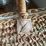 Vintage Straw‎ Crochet Tote Bag with Handles – Earth Tone Raffia Market Purse Tan Photo 7