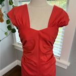 Robert Rodriguez  Ruched A-Line Dress in Coral Red Size 4 Photo 1