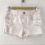 American Eagle  AE Pink Tie Dye Hi Rise Shortie Ripped distressed jean shorts 8 Photo 29