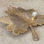 Vintage Sarah Coventry Maple Leaf Brooch Photo 3