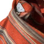 Free People  New Romantics Dress Size Large Orange Green Tan Striped Womens‎ Photo 5