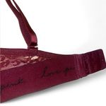 PINK - Victoria's Secret Burgundy Victoria's Secret PINK lace leopard print lace t shirt bra Photo 6