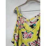 Torrid Floral Blouse Women 2X Yellow Handkerchief Hem Cami Tank Preppy Casual Photo 6