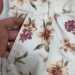 American Eagle  Sz 2 Mom Short Floral Print High Rise Denim Cuffed Shorts Women's Photo 4