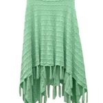LuLaRoe Rare HTF Chenille Mint “Mimi” Sweater Knit Wrap Poncho Cape Fringe Scarf Photo 3