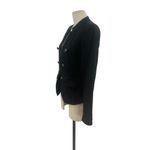 Free People Jagger Blazer Black Military Button Front Cotton Size Medium Photo 5