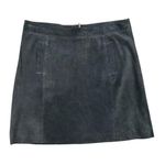 Kut From The Kloth Mini Skirt Womens 10 Gray Suede Leather Lined Pockets Photo 0