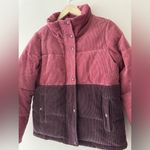 Bohme Corduroy Pink & Purple Zip Up Botton Puff Jacket Photo 6
