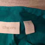 Chico's  largo teal open motor jacket soft texture size 3 Photo 2