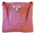 Dress Barn  Rose Pink Short Sleeve Ribbed Knit Square Neck Sweater Size 18/20 Photo 5
