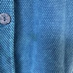 Anthropologie Michael Leu Collection Vibrant Blue Cardigan with Artistic Pocket City Shirt Photo 2