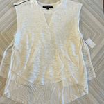 Central Park West  Women’s White Front Pocket Layered Tank Top Photo 0