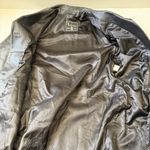 Vintage Leonardo Leather Jacket COAT Black Overcoat Midi Unisex Coat Size 50 Photo 6