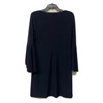 Ralph Lauren Lauren  Navy Blue V Neck Cocktail Bell Sleeves Sheath Dress Photo 1
