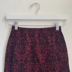 Flash Maroon black velvet pencil skirt Size XS Photo 1