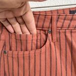 NYDJ Womens Pants Rust Orange Pinstripe Cropped Flare Size 6 Photo 5
