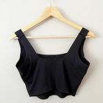 SKIMS  | Square Scoop Longline Long Bralette Bra Seamless Onyx Black | Size 2X Photo 5