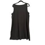 Eileen Fisher Black Organic Cotton Stretch Tank Dress XL Casual Summer Seamed Photo 1