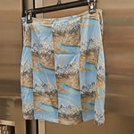 đź’•MAISIE WILENđź’• Dial Up Skirt ~ Alpine Mountain Scene Medium M NWT Blue Photo 9
