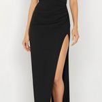 NBD Ilda Strapless Asymmetric Hem Long Dress, Black, XS Photo 5