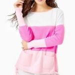 Lilly Pulitzer Westwood colorblock the detail pink sweater small Photo 1