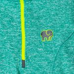 Ivory Ella ‎ Womens Pullover Small Teal Green Half Zip Pockets Elephant Logo Photo 12