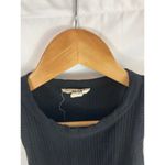 Open Edit  Ribbed Crop Top Black Size small Photo 1