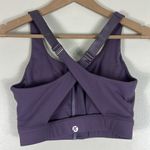 AYBL  Purple Zip Up Sports Bra Womens M Athleisure Sportswear Photo 4