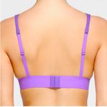 SKIMS Stretch Cotton Rib Plunge Bralette - Ultraviolet - Size L NWOT Photo 4