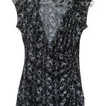 Maurice's Vintage Maurice’s Black White Floral Cowl Neck Top M Photo 0