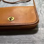 Coach Vintage Tan Leather Dinky Made in United States Purse Bag Crossbody Photo 3