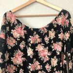 Shyanne Country Black Floral Long Bell Sleeve Off Shoulder Top S Photo 2