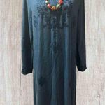 Geeta Casual Indian Maxi Long Sleeve Caftan Boho Dress Free Size Blue Size undefined Photo 6