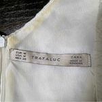 ZARA  White Textured Back Zip Dress Photo 8