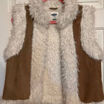 Old Navy Women's Suede & Sherpa Vest Size M 21 1/2" Long x 18 1/2" Pit to Pit Photo 0
