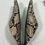 Zara Pointed Toe Snake Print Mules Slip Photo 3
