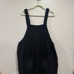Black Denim Easel Overalls Size XL Photo 3