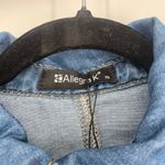 Allegra K Womens Blue Button Down Long Sleeve Collared Denim Shirt Dress Size XS Photo 7