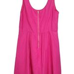 Vineyard Vines NWT Dobby Bright Pink Cotton Silk Blend Swiss Dot Dress Size 10 Photo 7