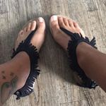 Aeropostale Black Fringe Sandals Photo 0