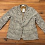 J. Jill Mendocino Plaid Blazer Womens Size Small Tigers Eye 2489014YQS NEW Brown Photo 9