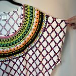 Trina Turk Women's Kon Tiki Colorful Print Swim Cover Up Tunic Beach Dress Large Photo 5