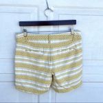 Loft Women’s Shorts The Riviera Yellow White Tapestry Size 6 Photo 2