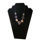 Lia Sophia Milky Way Black, Silver, Mother of Pearl, & Glass Necklace Photo 1