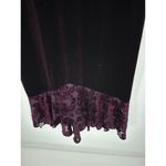 Y2K Purple Maxi Velvet Dress Size M Floral Sleeveless Whimsigoth Dark Grunge Size M Photo 2