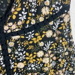 Lucky Brand Size Large Dark Ditzy Floral Tank Top Inlet Lace Black Boho Prairie Photo 1