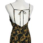 ASTR ‎ Chain Reaction M Equestrian Black Gold Faux Wrap Mini Dress Strappy V Neck Photo 8